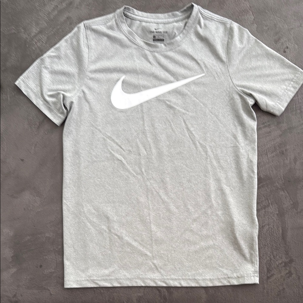Nike Gray Short Sleeve Tee with White Swoosh